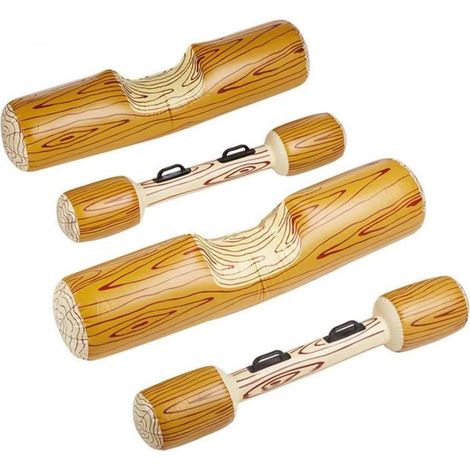 4 Pièces/Set Flotteurs De Piscine Gonflable Radeau De Flotteur à Grain De Bois pour Les Enfants Adultes l'eau Concurrentiel Jeu De Divertissement Jouet pour Deux Personnes BLOW (1/5)