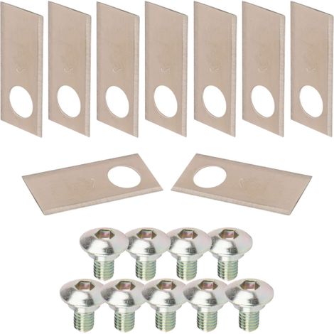 Cyclingcolors – Lot de 9 lames de robots tondeuses 39x17,5mm – Acier inoxydable – Compatible Honda MIIMO 300/310/500/520 – Tonte précise et uniforme (1/2)