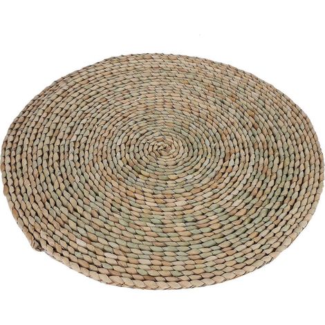 Lot de 2 coussins ronds tatami style campagnard, tapis de sol pour fenêtre, déco maison, yoga, matelas zafu (1/5)
