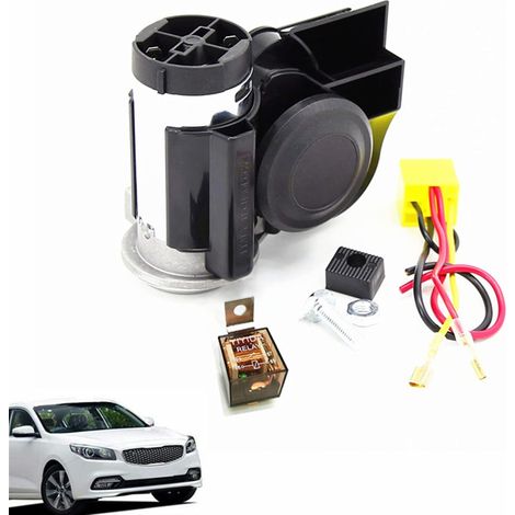 Voiture air klaxon 135DB double trompette super fort escargot sirène, Haut-parleur chrome zinc en aluminium car horn avec compresseur pour chaque camion de voiture 12V camion SUV moto autobus (1/5)