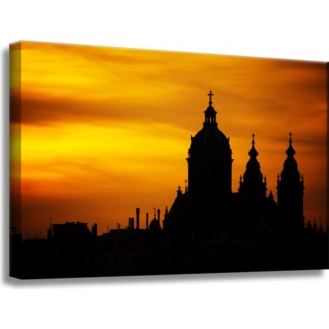 Gemälde auf Leinwand Architektur Rom Sonnenuntergang 60 x 40 cm