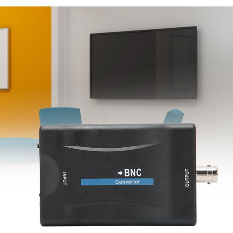 Boîtier de Conversion Vidéo HDMI vers BNC avec Connecteur Q9, Noir (1/5)