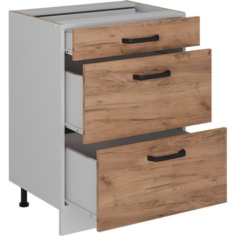 Meuble cuisine R-Line, Chêne de force doré, 60cm sans PT, Vicco (1/3)