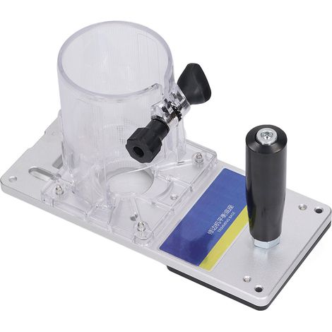 Base de défonceuse transparente en plastique 6,5 cm, standard professionnel pour toupie à bois (1/5)
