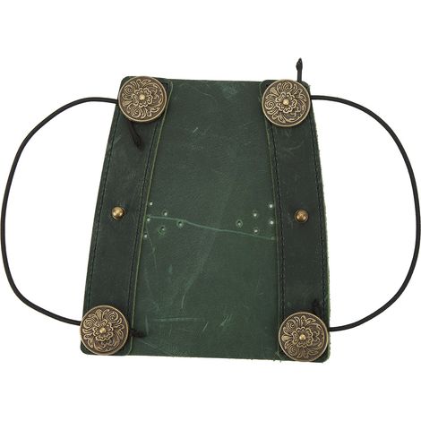 Protecteur de Bras en Cuir de Vache Réglable pour Tir à l'Arc et Chasse, Vert - Équipement de Protection Extérieur (1/5)