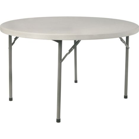 Table ronde pliante intérieure, extérieure Ø122 gris ROSSINI garbar (1/5)