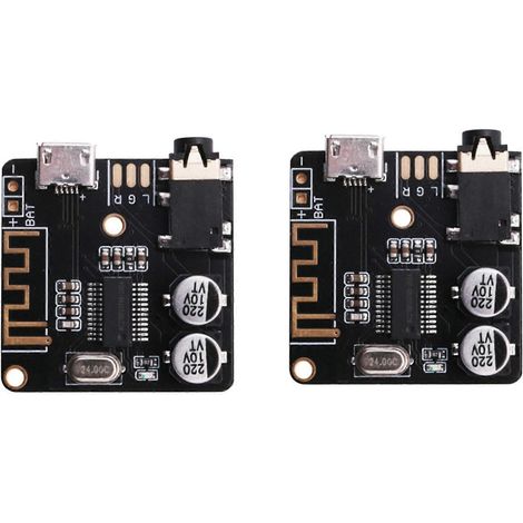 2 modules audio BT5.0, carte de décodage audio Bluetooth MP3, carte d'amplificateur audio pour haut-parleurs de voiture, récepteur audio à monter soi-même (1/5)