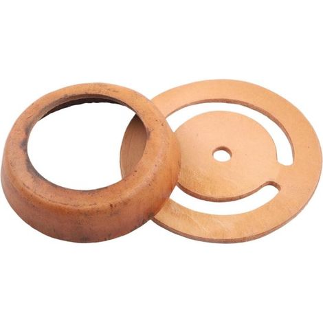 Pompe à eau manuelle - diamètre du piston 75 mm - bol en cuir - tapis anti-retour en cuir - pièces de pompe à bras - pompe de jardin - 2 pièces (1/5)