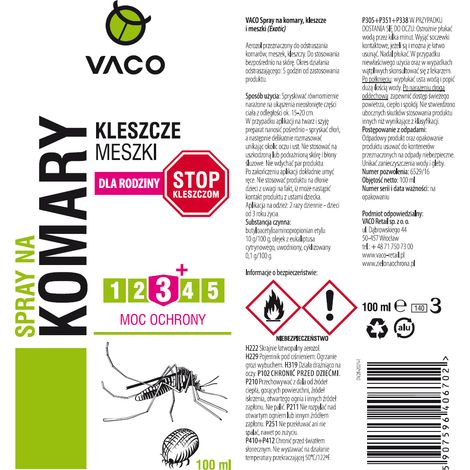 Spray Vaco contre les moustiques, les tiques et les moucherons 100 ml (1/2)