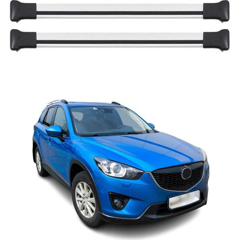 OMAC Aluminium Dachträger Querträger für Mazda CX-5 I 2013-2016 – Max. 75 kg – 2 Stangen Silber (1/5)