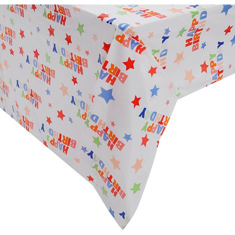 Tablecloth De Fête - En PVC Jetable - 137 x 274 cm - Pour Anniversaire Enfant - 2 Pièces (1/5)
