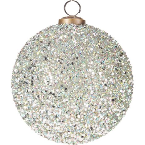 Pallina di Natale in vetro 12 cm verde PERAGA CHRISTMAS