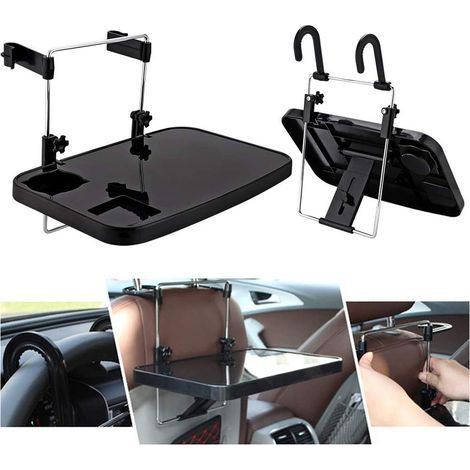 Multifunktionaler Auto-Computertisch, klappbarer Sitz, Computerständer, Ess- und Getränketisch, Becherhalter (1/5)