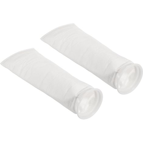 4 Pouce Anneau Filtre Chaussettes 10 Micron, 2 Paquet Maille Sacs Piscine Écumoire Panier, Blanc (1/4)
