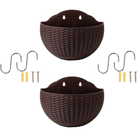 Lot de 4 supports pour plantes en macramé, pots de fleurs suspendus (1/5)