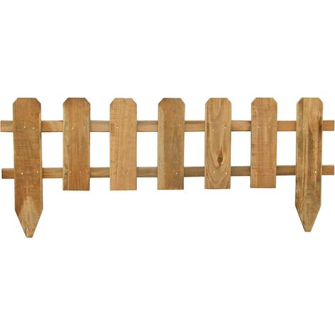 FRANKYSTAR Easy - bordura per aiuole 110x45 cm staccionata in Legno di Pino impregnato (1/3)