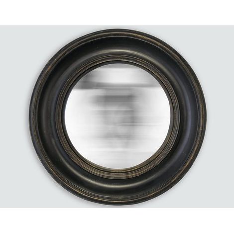 Miroir rond convexe noir 26x26cm (1/2)