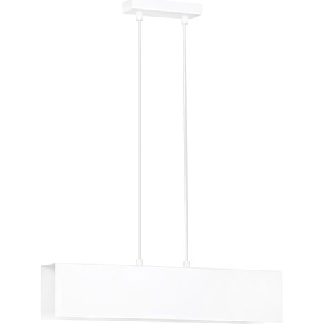 Lampadario Moderno 2 Luci Hachiman In Acciaio Bianco (1/3)
