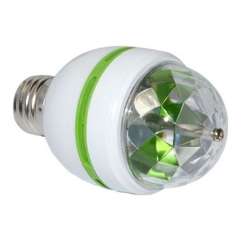 1 ampoule LED rotative RGB E27 à culot hélicoïdal multicolore, 3W (1/5)