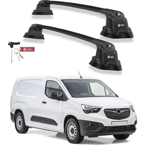 TURTLE kompatibel mit Opel Combo E 2019-2025 Dachträger Air3 Schwarz (1/5)