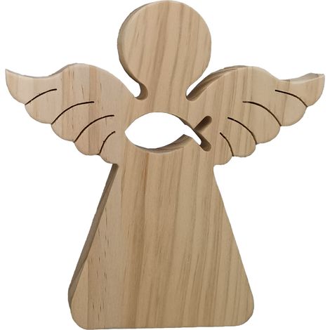 Bijoux Baptême Angel Money Box Sculptée Bois - Boîte Argent Sculpture Décor Bois [Type B] (1/5)