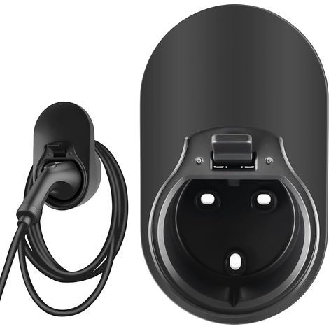 Support de chargeur, chargeur de type 2, support mural, support de câble, organisateur de câble EV, support mural pour voiture électrique, compatible avec les prises de charge conformes à l'UE pour (1/5)