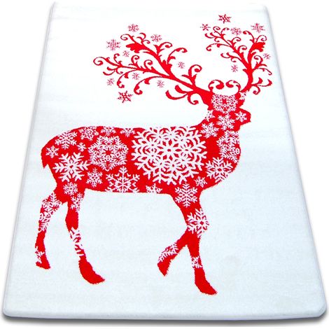 Teppich XMAS - F788 Creme/rot white 80x150 cm