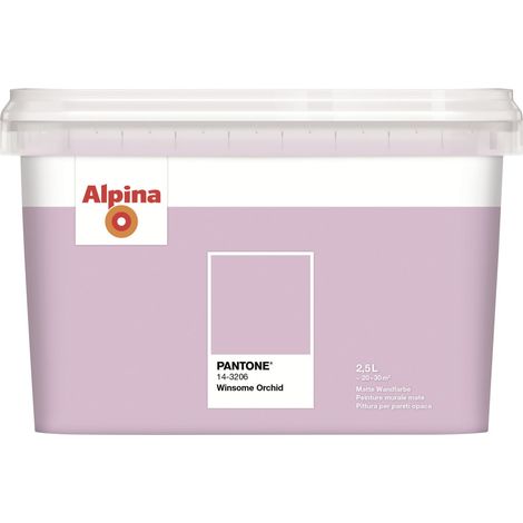 Alpina Wandfarbe Pantone matt winsome orchid 2,5 L Wandfarbe (1/3)