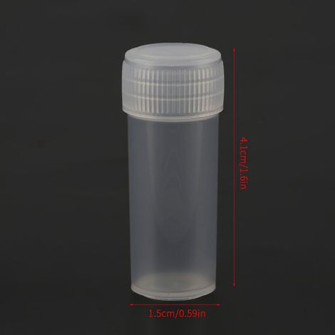 Petit récipient de stockage, tube de bouteilles d'échantillon en plastique, bonne étanchéité, test en laboratoire PE, 50 pièces pour la maison (1/5)