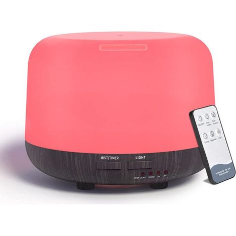 Humidificateur Ultrasonique 300ml - Grain De Bois - Minuterie Et LED - Aromathérapie Pour Chambre (1/4)