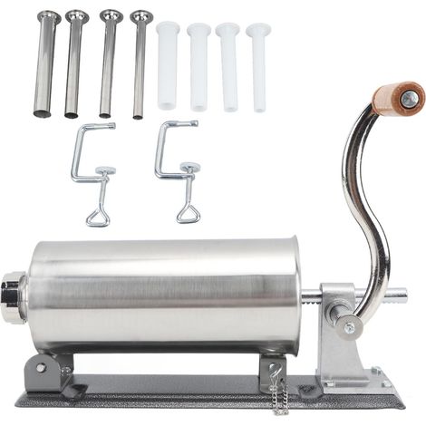Eosnow Machine de remplissage horizontale manuelle de fabricant de saucisses de la maison 3L d'acier inoxydable de bourreur de saucisse pour la cuisine