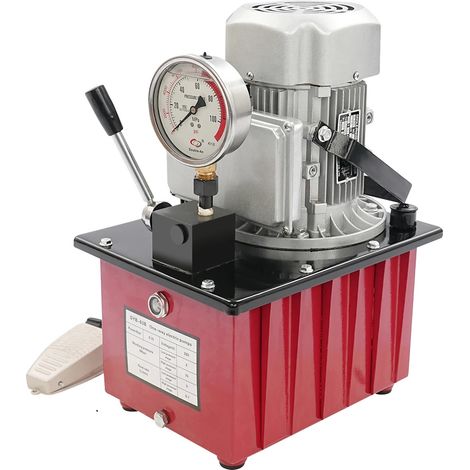 Pompe hydraulique, contrôle de pression réglable, fonctionnement par pédale, 220V, Rouge (1/2)