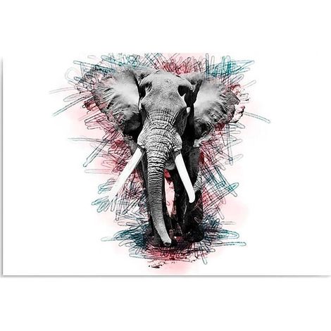 Tableau éléphant 2 - 40 x 30 cm (1/4)