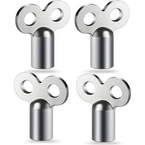 Pair 4 clés de purge de radiateur : clé universelle, robuste et stable pour purger tous les types de chauffage (1/4)
