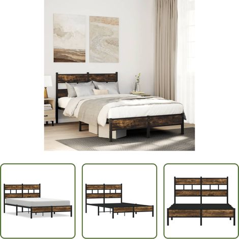 Cadre de lit - Cadre de lit sans matelas avec tête de lit 120x190 cm (1/5)
