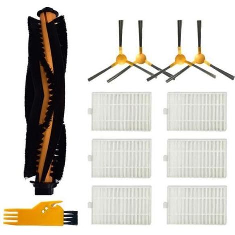 Filtre HEPA en Tissu à Brosse LatéRale 12 PièCes SéRies pour PièCes D'Aspirateur Robot Proscenic 800T 820S (1/4)