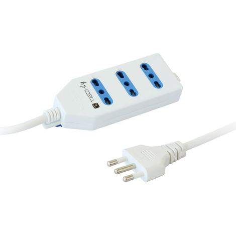 TECHLY Multipresa Italiana Bipasso 3 Uscite (1/5)