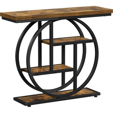 Yaheetech Table de Couloir Console avec 4 étagères, 100×30×82 cm (1/5)