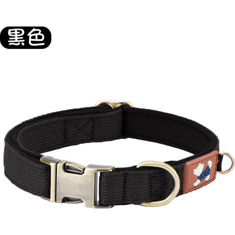 Irovami Collier chien Space noir – coton, anti-étranglement, taille L (1/5)