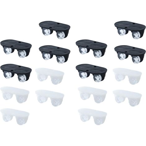 de 16 roulettes adhésives pour boîtes de rangement 8 noires (1/5)