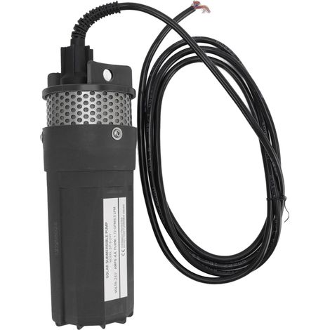 Pompe à eau solaire Submersible, 230 pieds, ascenseur, puits profond de 6,5 l, pour étang d'irrigation, DC 24V, noir