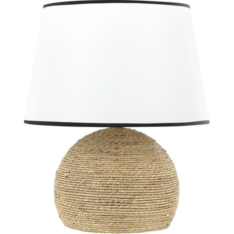 Tischlampe GROWEE Geflecht Naturfarben