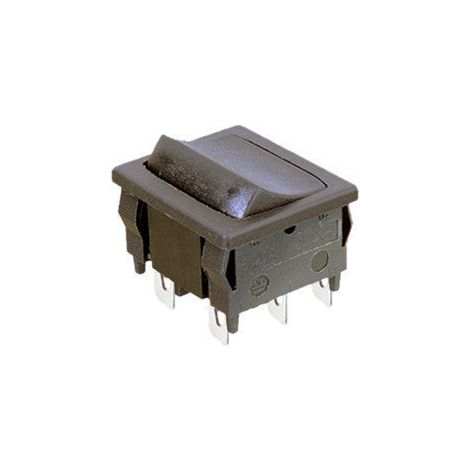 Zweipoliger Schalter Typ Umschalter Economy-Version 10A/250VAC Faston 4'8 mm Electro DH Farbe Schwarz 11.186.C/VE 8430552074273