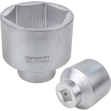 Dado de 1" 75 mm, 6 puntas, Cr-V