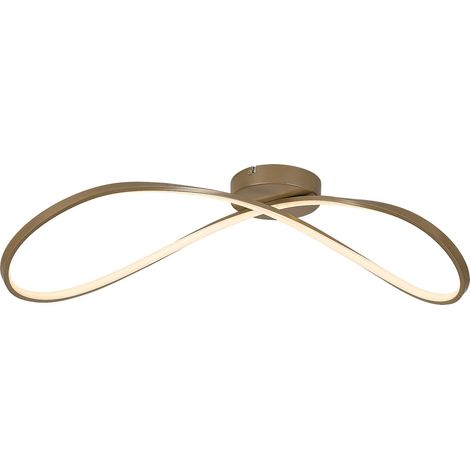 Plafonnier LED moderne doré boucle 30W Castiel Rabalux (1/5)