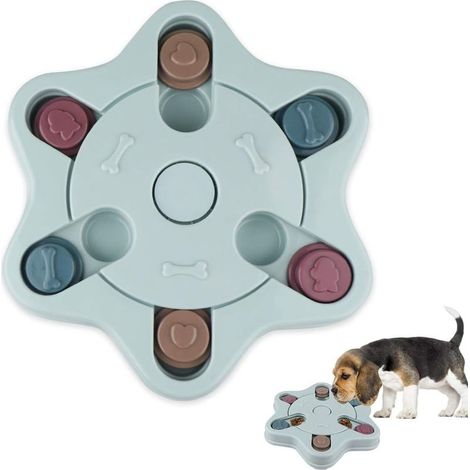 Distributeur de friandises interactif pour chien - Distributeur de friandises pour chiot - Distribution lente - Pour améliorer le QI et le cerveau (1/5)