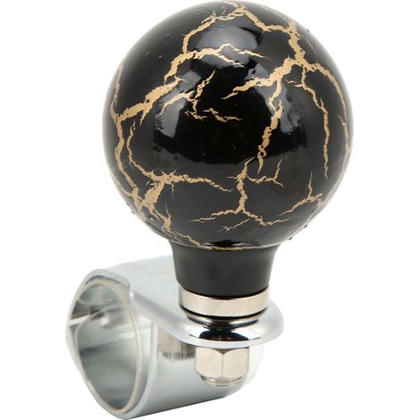 Boule d'aide à la conduite style Thunder pour volant de voiture, camion, tracteur, bateau - Noir (1/5)