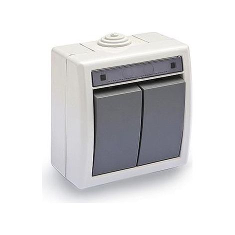 Interruttore Doppio Famatel 19076 Bianco 16A 230V Impermeabile