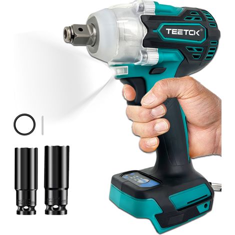 Avvitatore a percussione, trapano a percussione cordless 21V, ruota agli ioni di litio a velocità variabile + 6 punte + corpo (senza batteria), compatibile con batterie Makita.
