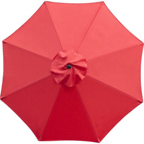 Toldo de repuesto para sombrilla de patio de 2,7 metros (rojo)
